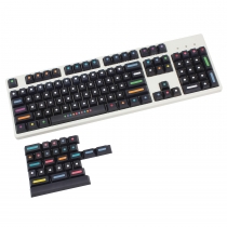 Dots Black GMK 104+27 Full PBT Dye Sublimation Keycaps for Cherry MX Mechanical Gaming Keyboard 96 104